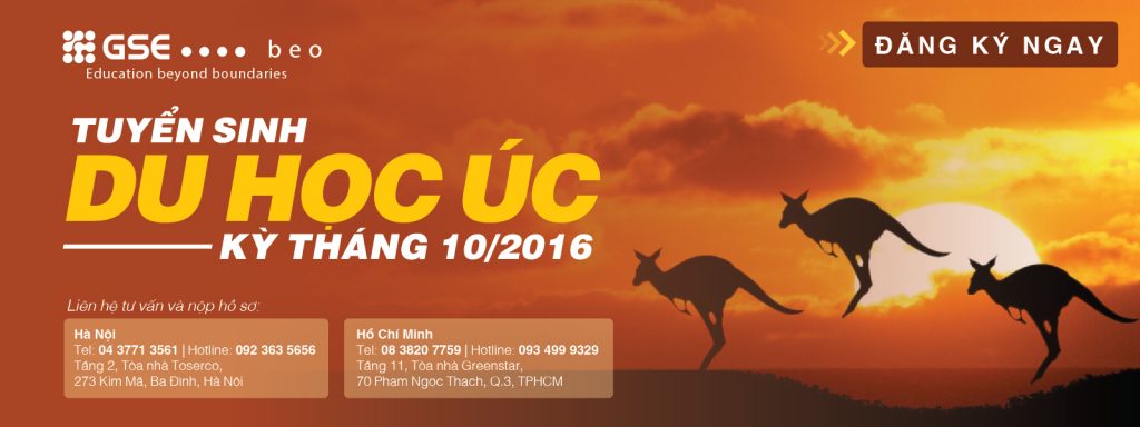 NHANH TAY NỘP HỒ SƠ DU HỌC ÚC KỲ TUYỂN SINH THÁNG 10/2016