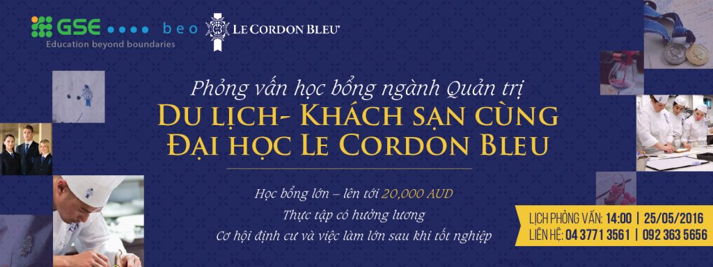 Du học Úc: Hội thảo du học ngành Quản trị Du lịch – Khách sạn trường Le Cordon Bleu Australia