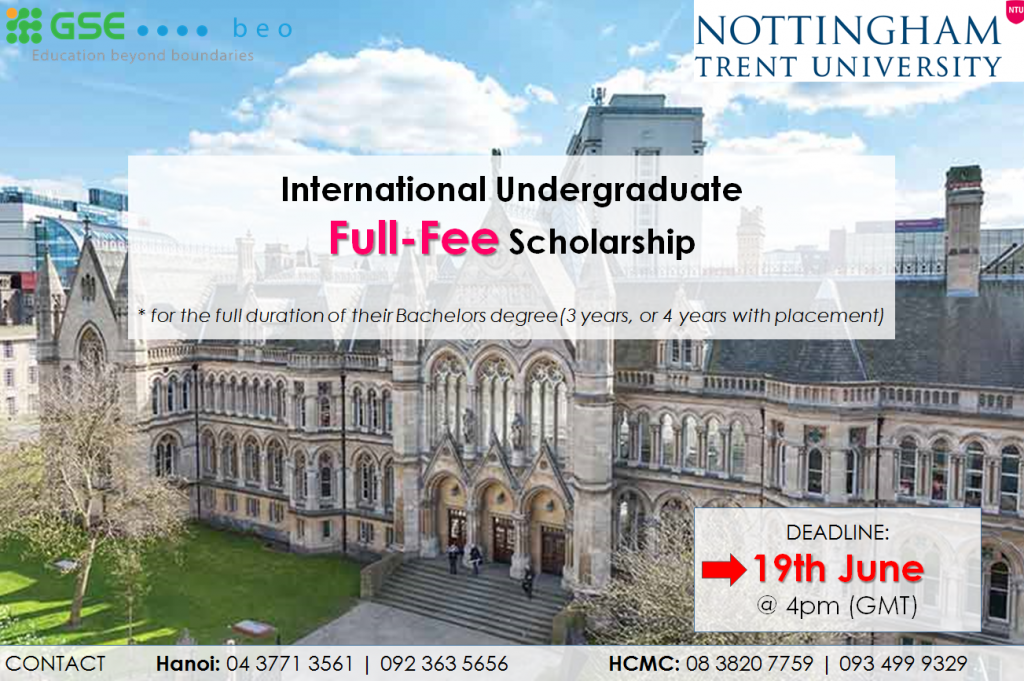 CƠ HỘI DUY NHẤT GIÀNH HỌC BỔNG 100% TẠI ANH QUỐC