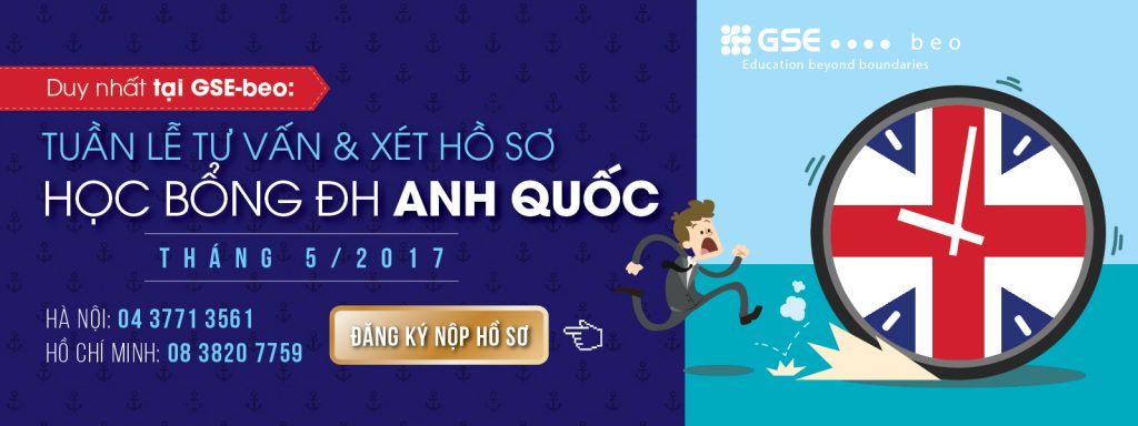 DUY NHẤT tại GSE-beo: Cơ hội VÀNG phỏng vấn HỌC BỔNG trực tiếp từ ĐH Anh Quốc