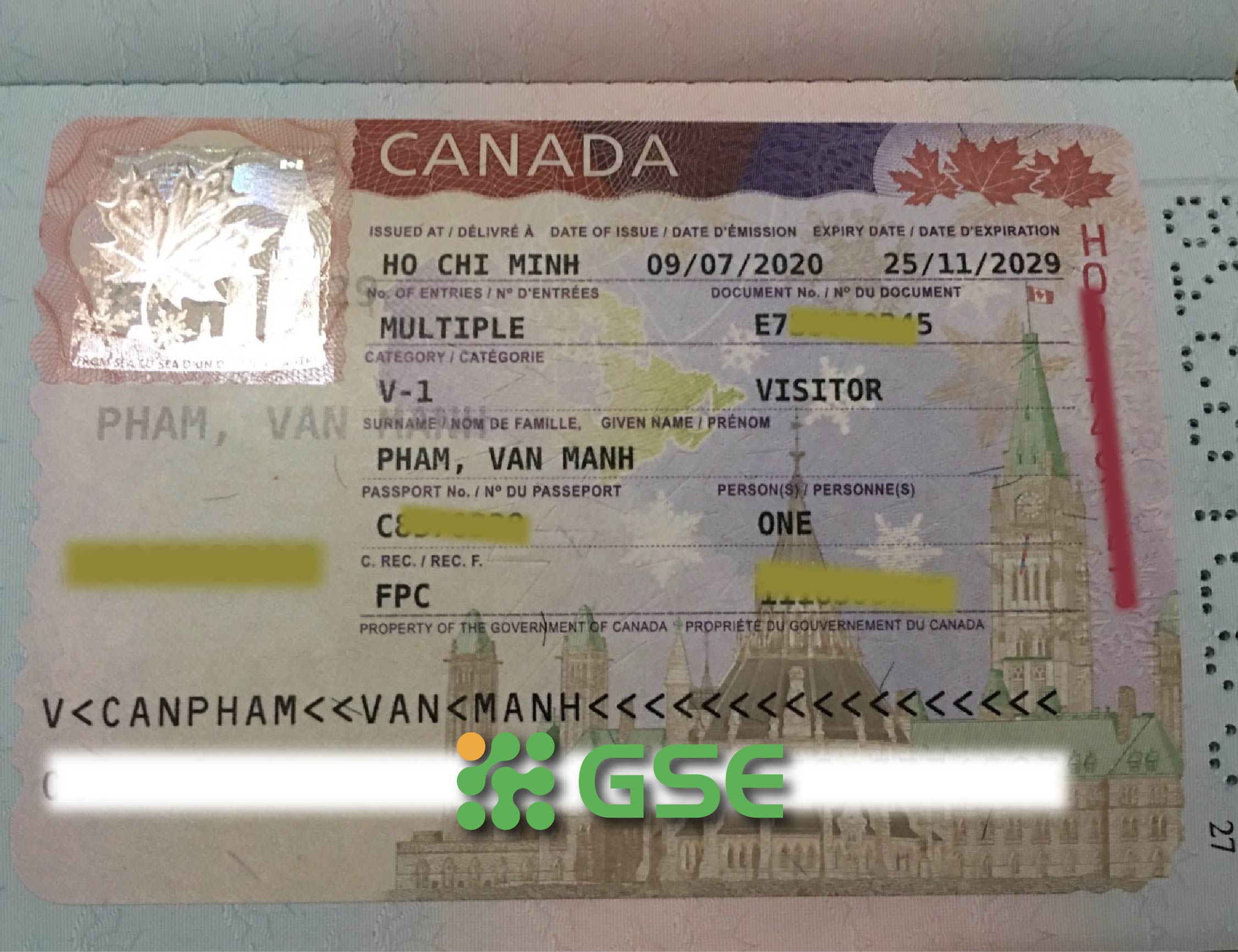 visa canada - Phạm Văn Mạnh - Visa du lịch Canada