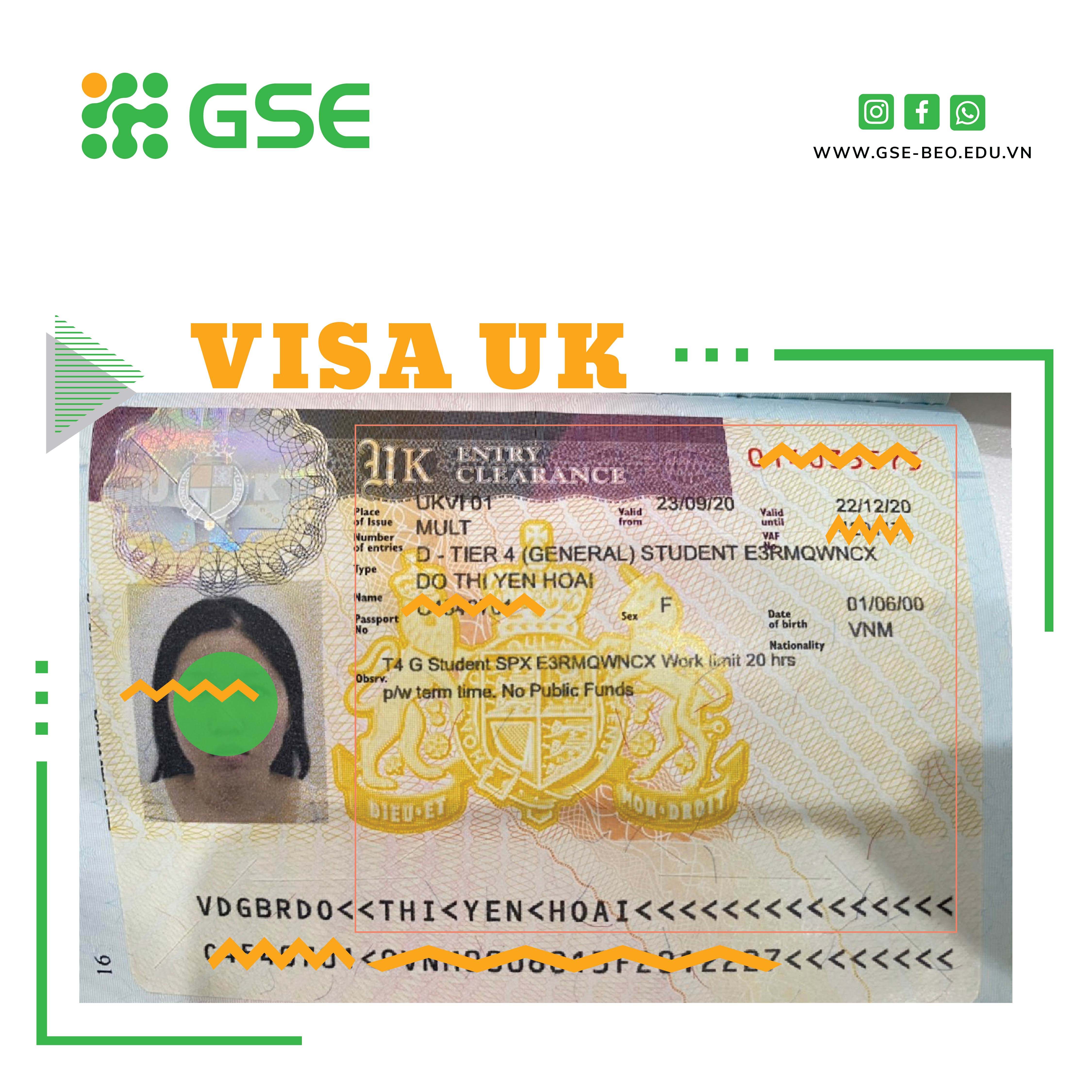 visa yen hoai - Visa du học Anh - Yến Hoài
