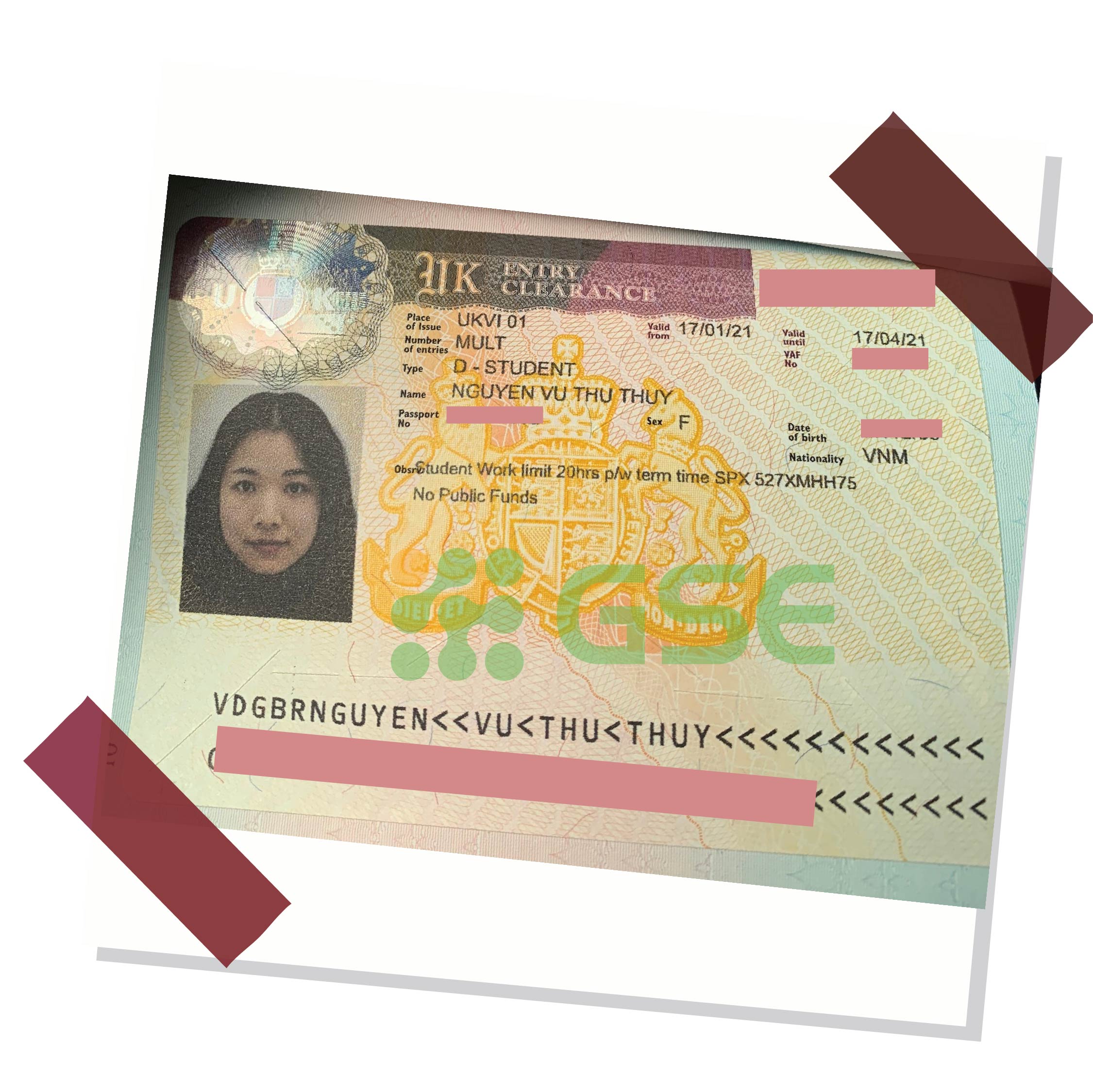 visa uk thuy nguyen 02 - Visa du học Anh - Thuy Nguyen