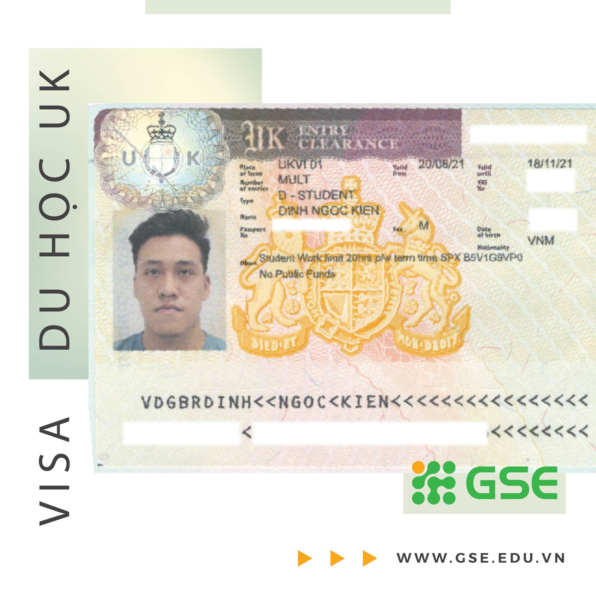visa kien - Visa du học Anh - Đinh Ngọc Kiên